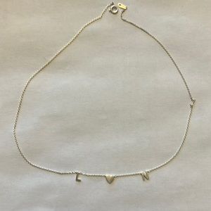 Custom initial necklace. L 💗 N. Purchased from the siskiss.